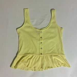 Yellow Ruffle Crop Top